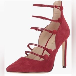 NINE WEST Redish Burgundy ‘Tennyson’ Suede Women's Stiletto Heel Size 10
